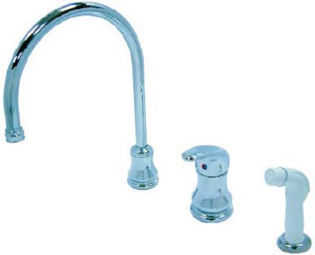 image of ES811C gooseneck kitchen faucet with side spray
