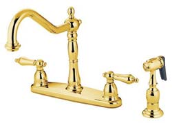 two handle kitchen faucet with base