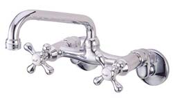 solid brass wall mount kitchen faucet