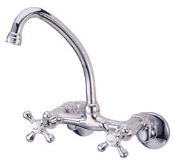solid brass wall mount kitchen faucet