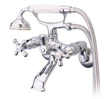 image of ES2661X British tub shower mixer - cross handles