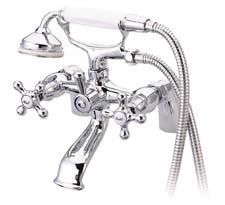 image of ES2671X British tub shower mixer - cross handles