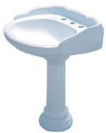 Click here for larger image Georgian Pedestal Lavatory Sink