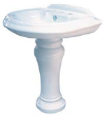 Click here for larger image Naples Pedestal Lavatory Sink