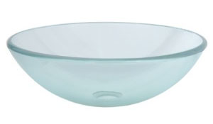 Click here for larger image Clear Frosted Vitreous China Basin