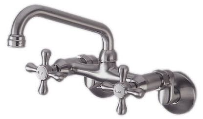 Adjustable wall mount kitchen faucet