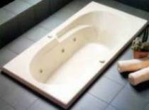 picture of an Este Festiva jetted bath tub, shown in white