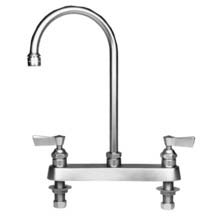 Fisher 8 inch center to center deck mount faucet with swivel/rigid gooseneck spout - lead free