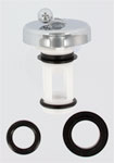 an image of the flip-it bathroom sink drain stopper in chrome