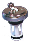 an image of the flip-it bathroom sink drain stopper kit in chrome