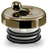 an image of the flip-it tub drain stopper in antique brass