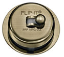 flip-it tub drain stopper in antique brass