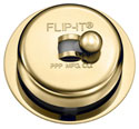 flip-it tub drain stopper in polished brass