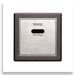 Toto concealed back spud hands free urinal flushometer