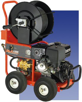 Image of gas powered jet for cleaning drains