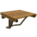 Compact teak folding shower seat
