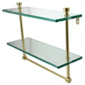 Double Glass Shelf with Towel Bar