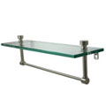 Single Glass Shelf with Towel Bar