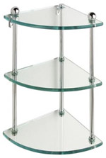 Triple Corner Glass Shelf