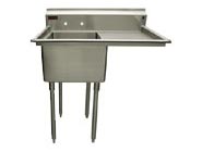 Griffin coved corner commercial sink w/ right drainboard