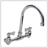 Backsplash faucet for commercial kitchen sinks