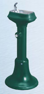 picture of a Halsey Taylor cast iron outdoor drinking fountain