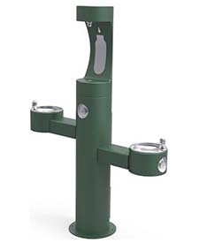 Halsey Taylor 4430BF1U triple station fountain and bottle fillers