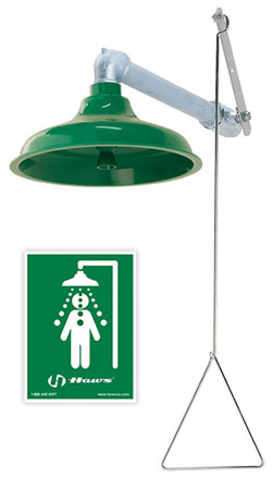 Click here for emergency eyewash & shower from Haws