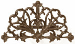 Example of filigree hose holder, shown in French Bronze