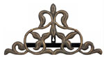 Example of fleur de lis hose holder, shown in oil rubbed bronze