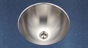 round stainless steel houzer lavatory sink
