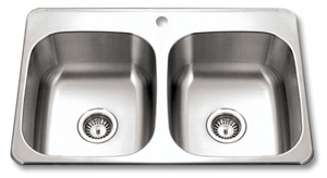 doubl bowl stainless steel sink