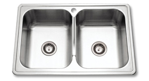 stainless steel double bowl sink