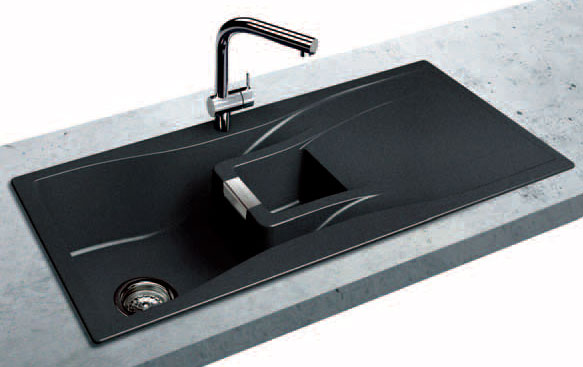 Example of this kitchen sink installed reversed