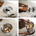 Image of stainless steel composting bin