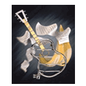 Image of guitar-shaped towel warmer