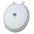 Embroidered soft toilet seat