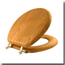 Wood veneer toilet seats