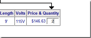 enter quantity