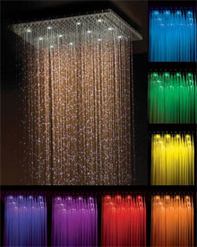 Jaclo Dream Light Chromatherapy Rain Canopy in chrome