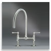 an image of a deck mount bridge faucet