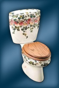 Peonies and Ivy toilet