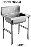 Image of single bowl service sink model 4-OP-18