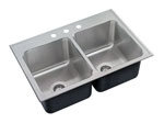 Image of double bowl laundry sink