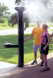 outdoor pedestal mister