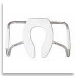 image of toilet seat with grab bars