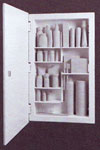 Medicine cabinets with adjustable shelves