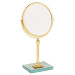 an image of the Miroir Brot Image 24 vanity table top mirror on glass base