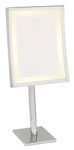 vanity table top mirrors - square face in chrome finish