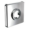 example of the chrome square Moen shower arm flange